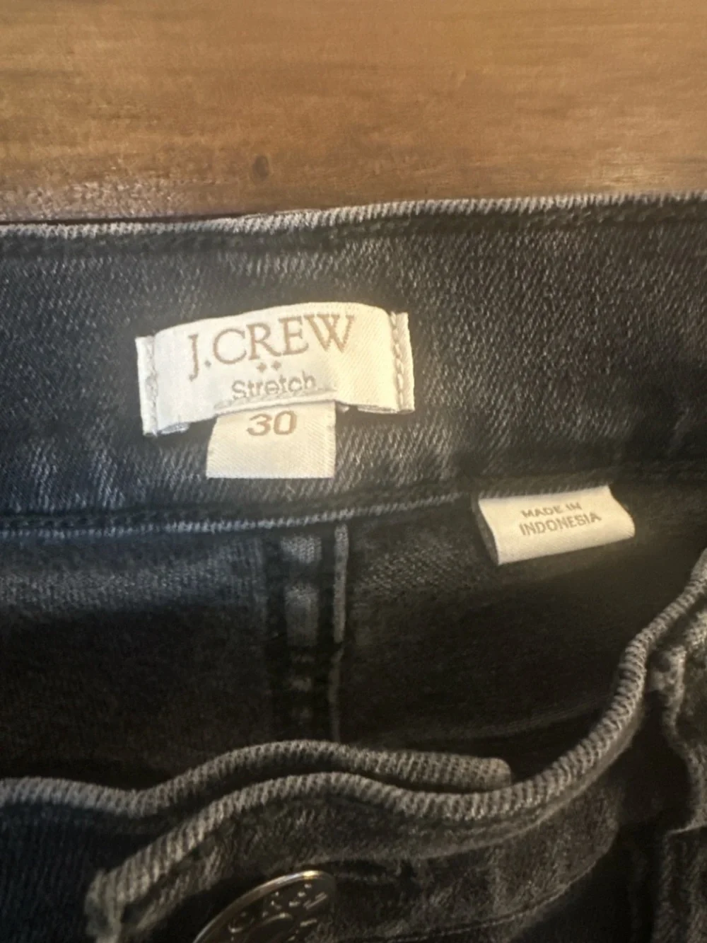 J.Crew Black Distressed Skinny Jeans Women’s 30 Stretch Ripped Knee Denim